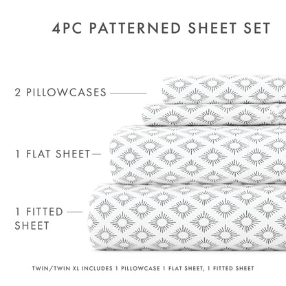 Polaris Pattern 4-Piece Sheet Set - Sale - Linens And Hutch