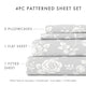 Rose Gray Pattern 4-Piece Sheet Set - Sale