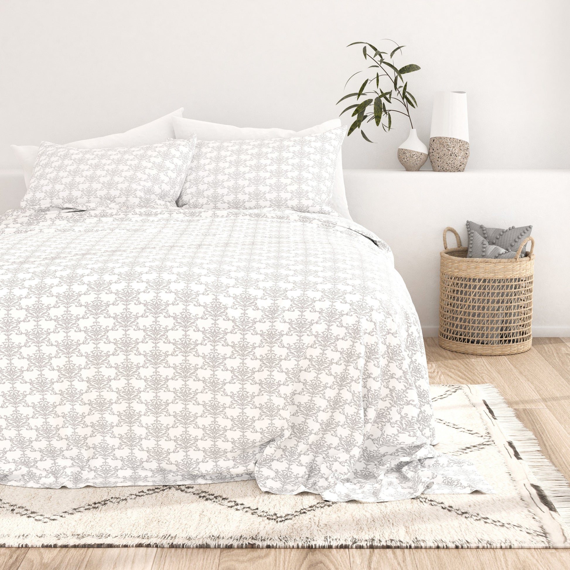 Soft Bouquet Pattern 4-Piece Sheet Set - Sale - Linens And Hutch