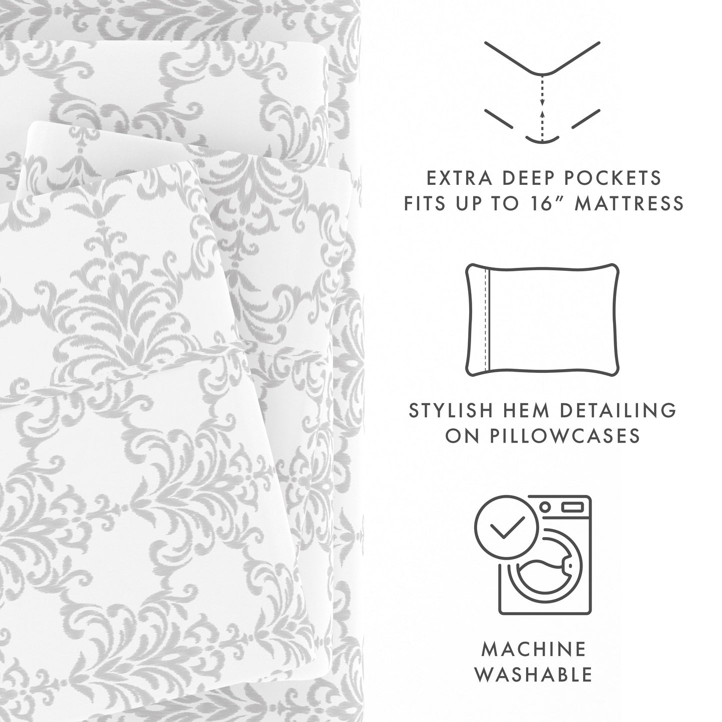 Soft Bouquet Pattern 4-Piece Sheet Set - Sale - Linens And Hutch