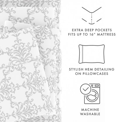 Soft Bouquet Pattern 4-Piece Sheet Set - Sale - Linens And Hutch