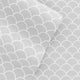 Light Gray, Scallops Pattern 4-Piece Sheet Set