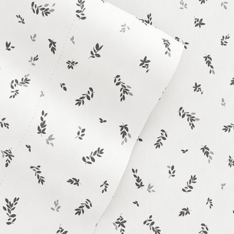Spotted Leaves Pattern 4-Piece Sheet Set
