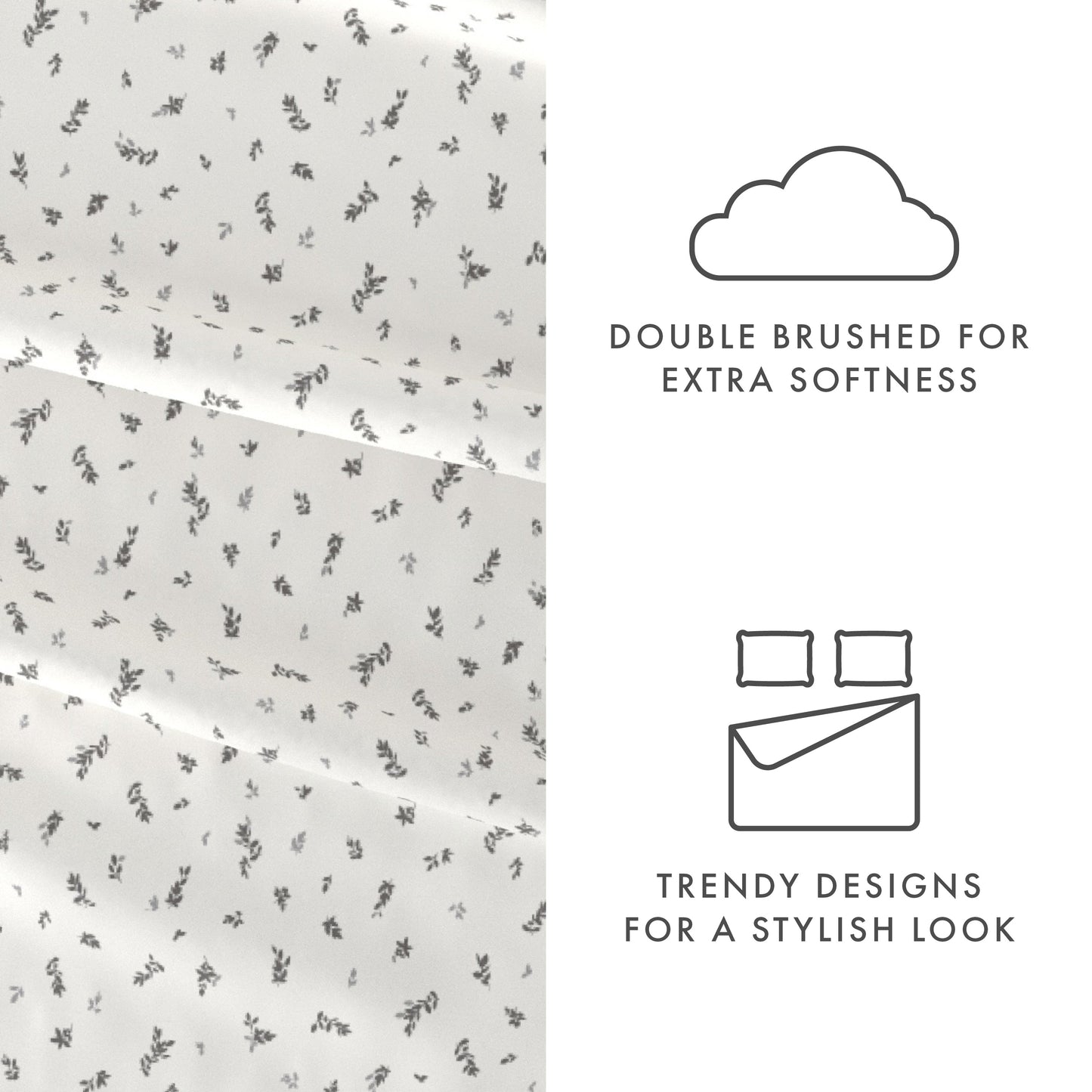 Spotted Leaves Pattern 4-Piece Sheet Set - Sale - Linens And Hutch