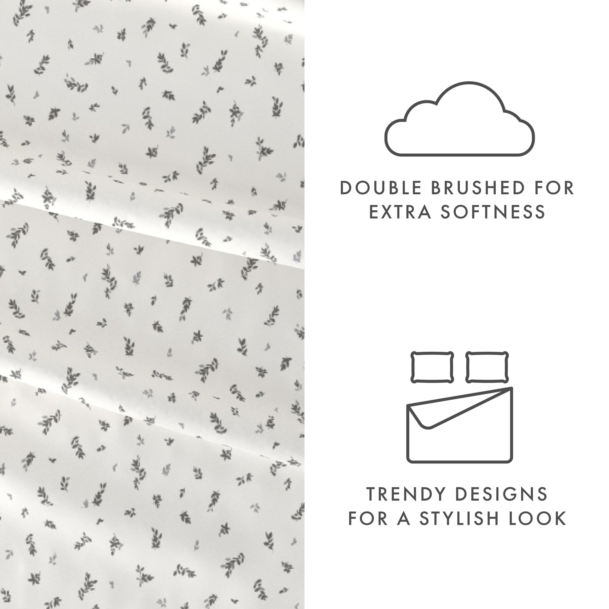 Spotted Leaves Pattern 4-Piece Sheet Set - Sale - Linens And Hutch