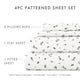 Spotted Leaves Pattern 4-Piece Sheet Set - Sale