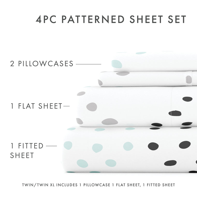 Trio Pattern 4-Piece Sheet Set