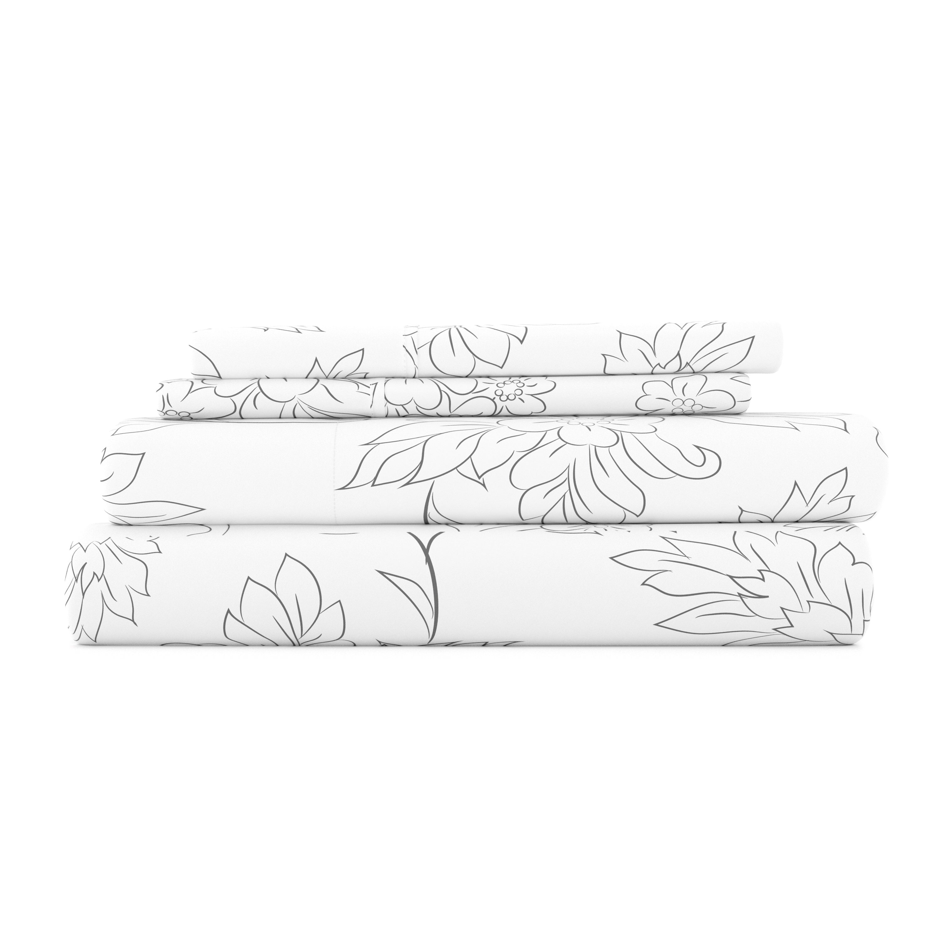 Amazon.com: Queen Fitted Sheet Deep Pocket Bed Sheets with Elastic,Sketch  Mushroom Botanical Art Soft Brushed Microfiber Hotel Luxury Bed Sheet Set,Grassland  Butterfly Decorative Mattress Cover with 2 Pillowcase : Home & Kitchen