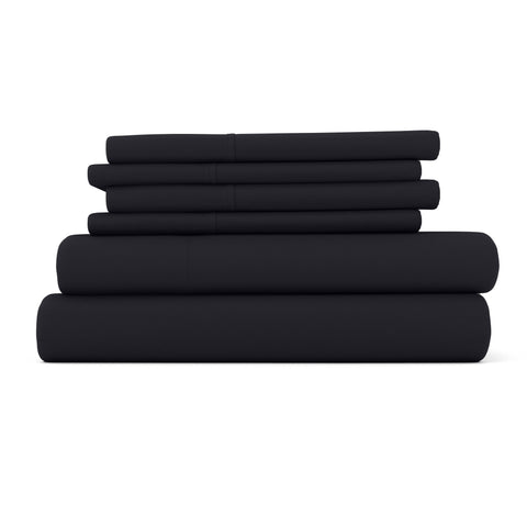 Black, 6-Piece Essential Sheet Set
