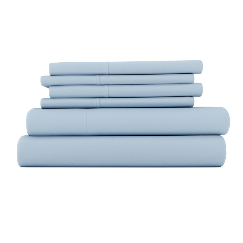 Light Blue, 6-Piece Essential Spring Sheet Set
