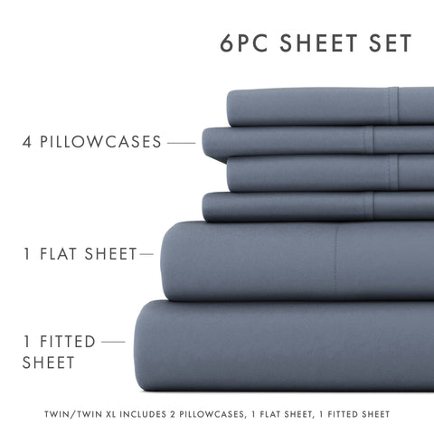 6-Piece Essential Sheet Set - Linens and Hutch