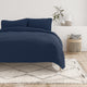 Navy, 3-Piece Herringbone Quilted Coverlet Set