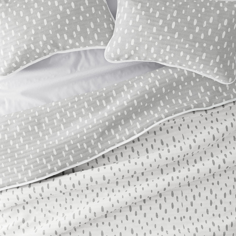 Painted Dots Reversible Quilted Coverlet Set