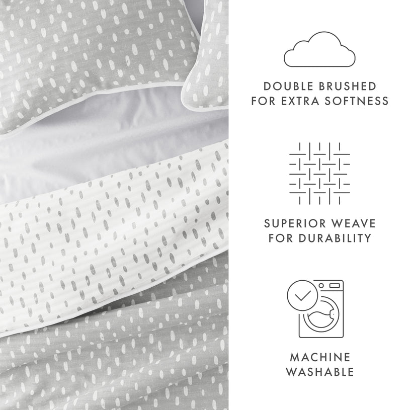 Painted Dots Reversible Quilted Coverlet Set