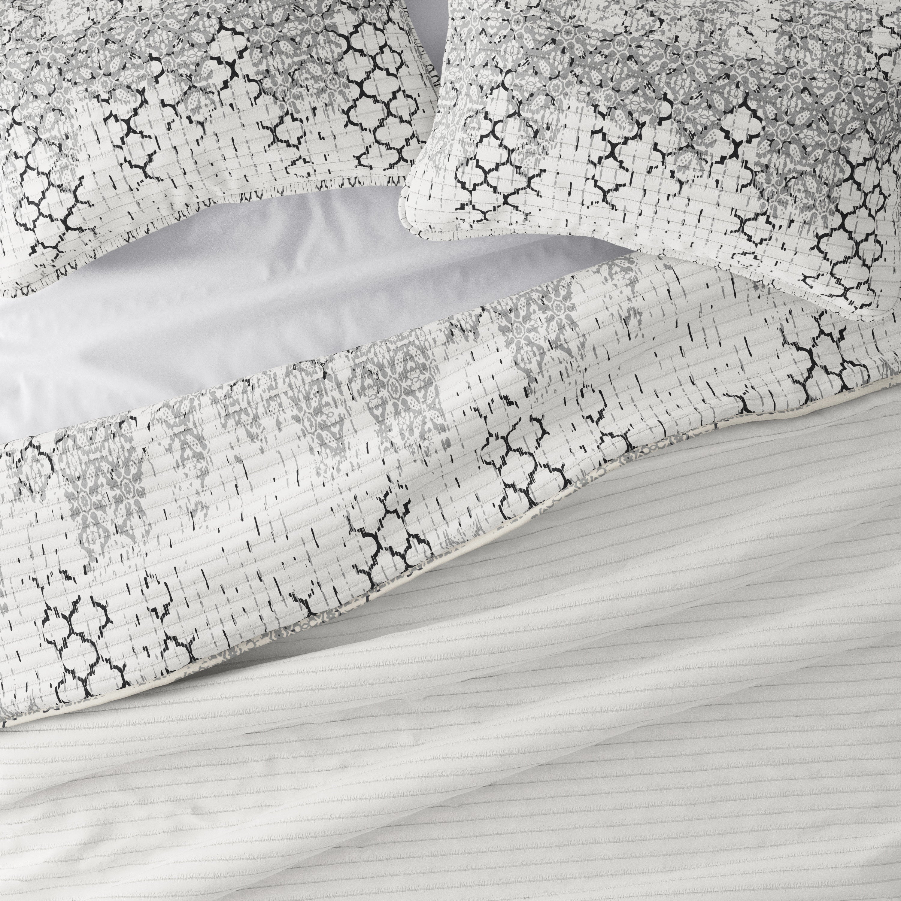 Buy Distressed Aztec Reversible Quilted Coverlet Set | LINENS & HUTCH