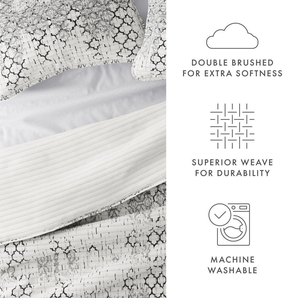 Buy Distressed Aztec Reversible Quilted Coverlet Set | LINENS & HUTCH