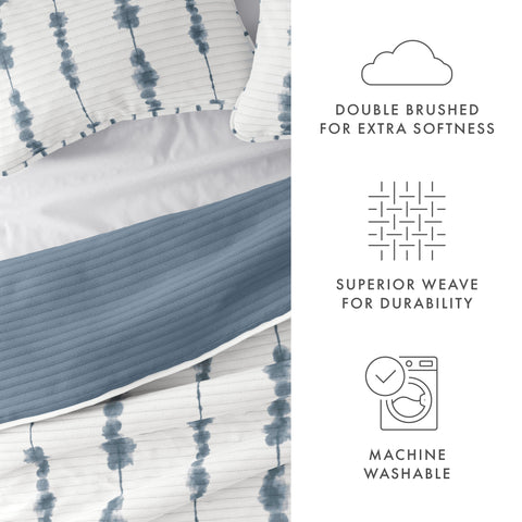 Shibori Reversible Quilted Coverlet Set