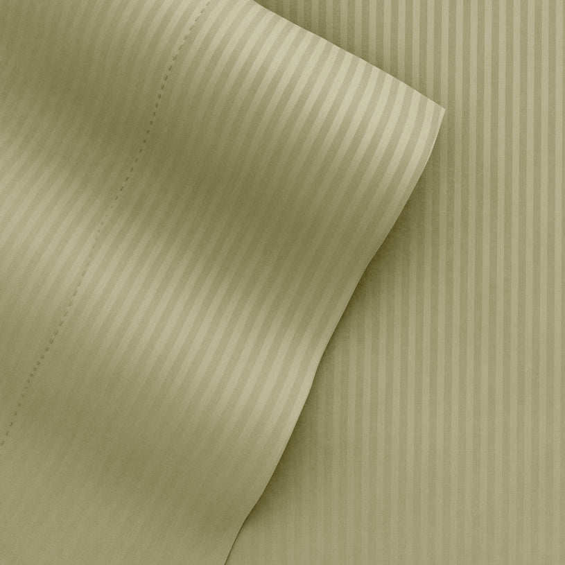 Sage, Striped Embossed 4-Piece Sheet Set