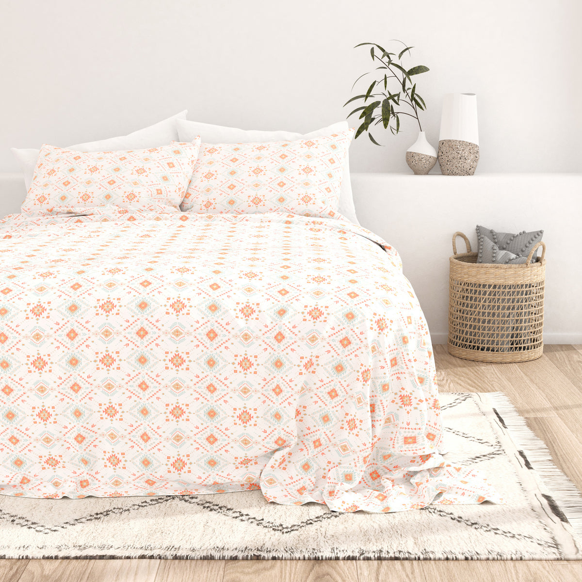Aztec Sheet Set Aztec Dreams Pattern 4-Piece Sheet Set – Linens And Hutch