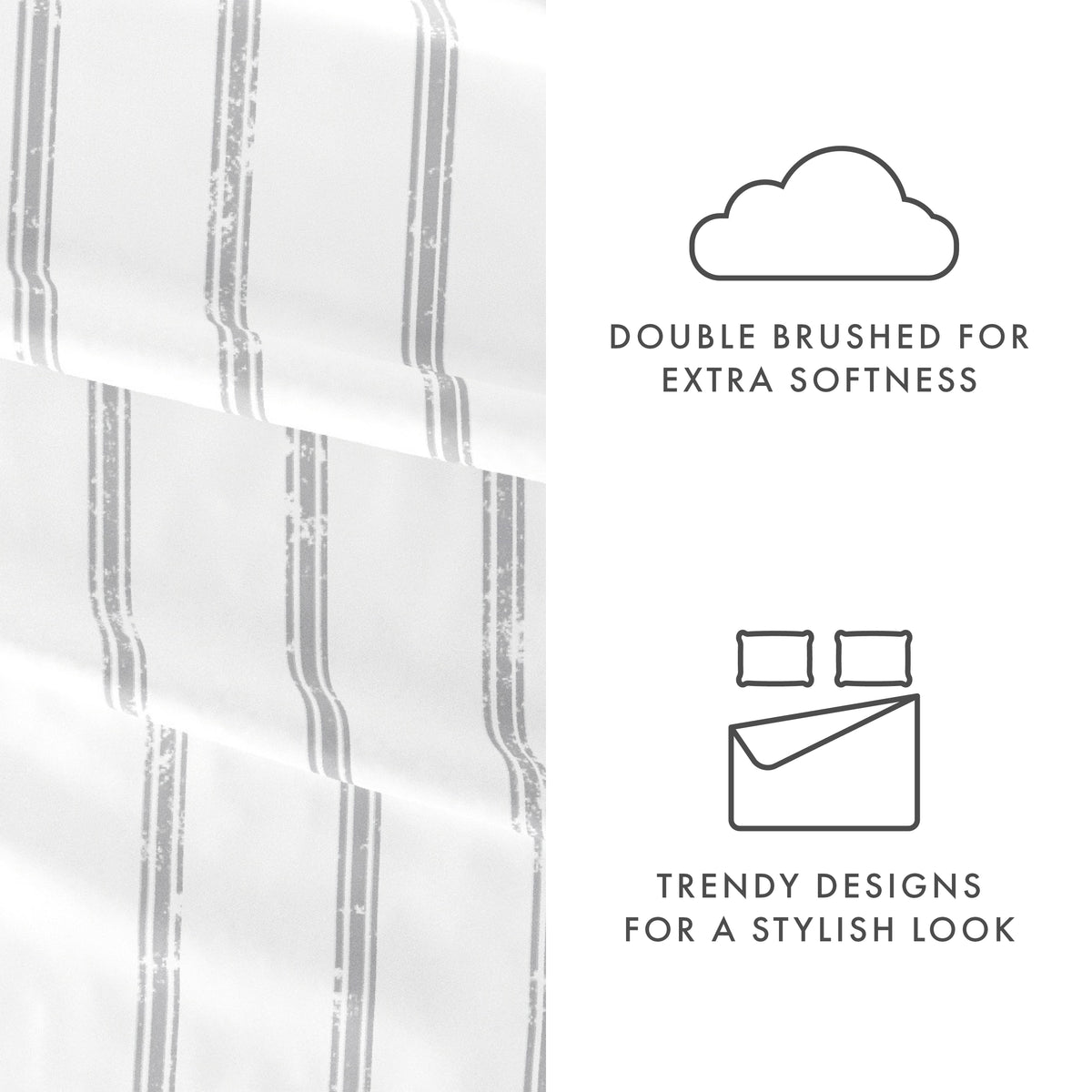 Distressed Line Pattern 4-Piece Sheet Set – Linens And Hutch