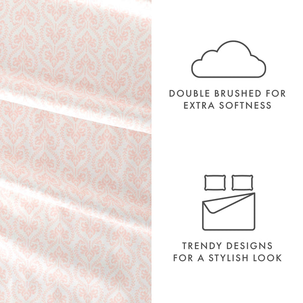 Classic in Pink Pattern 4-Piece Sheet Set – Linens And Hutch